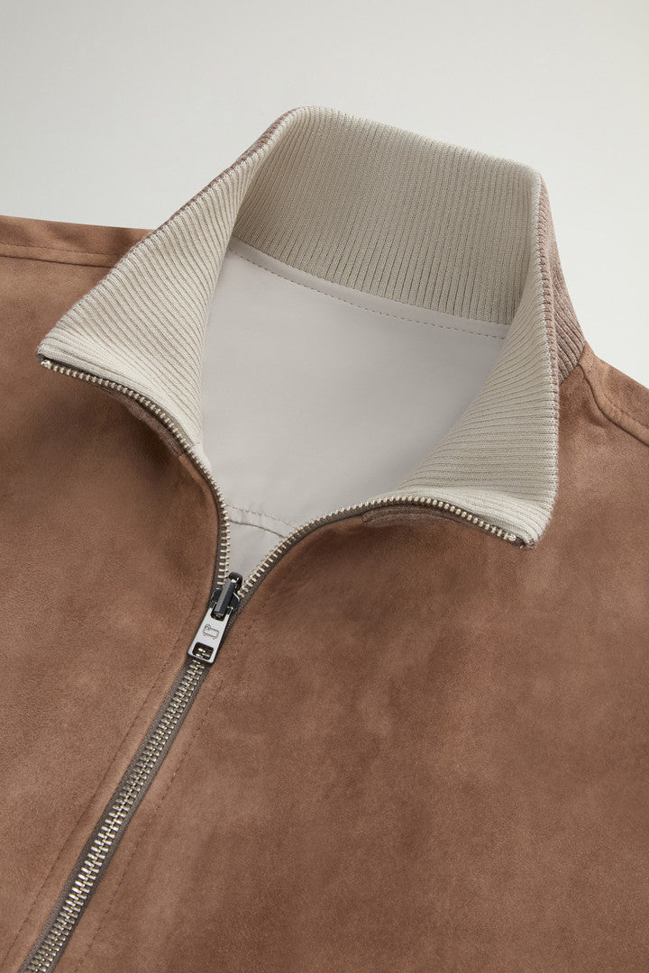 Double-Face Suede Bomber Jacket (Falcon) - Detail View 7