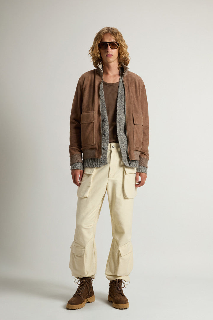 Double-Face Suede Bomber Jacket (Falcon) - Detail View 2