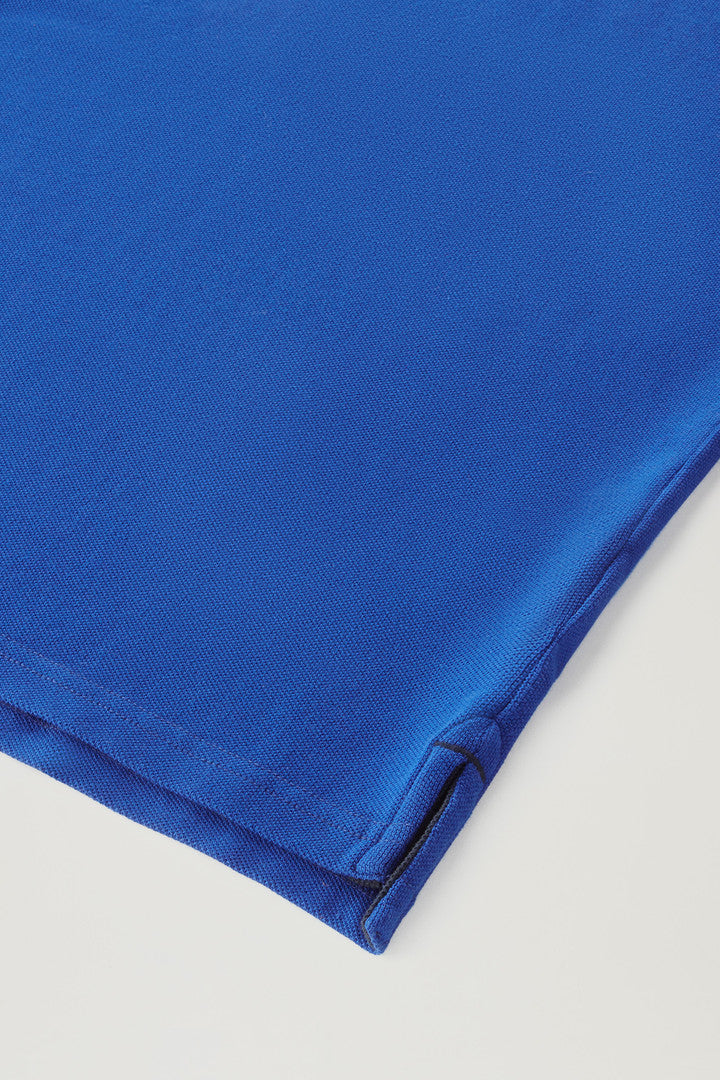 Polo Shirt in Pure Cotton Piquet (Evergreen) - Detail View 2