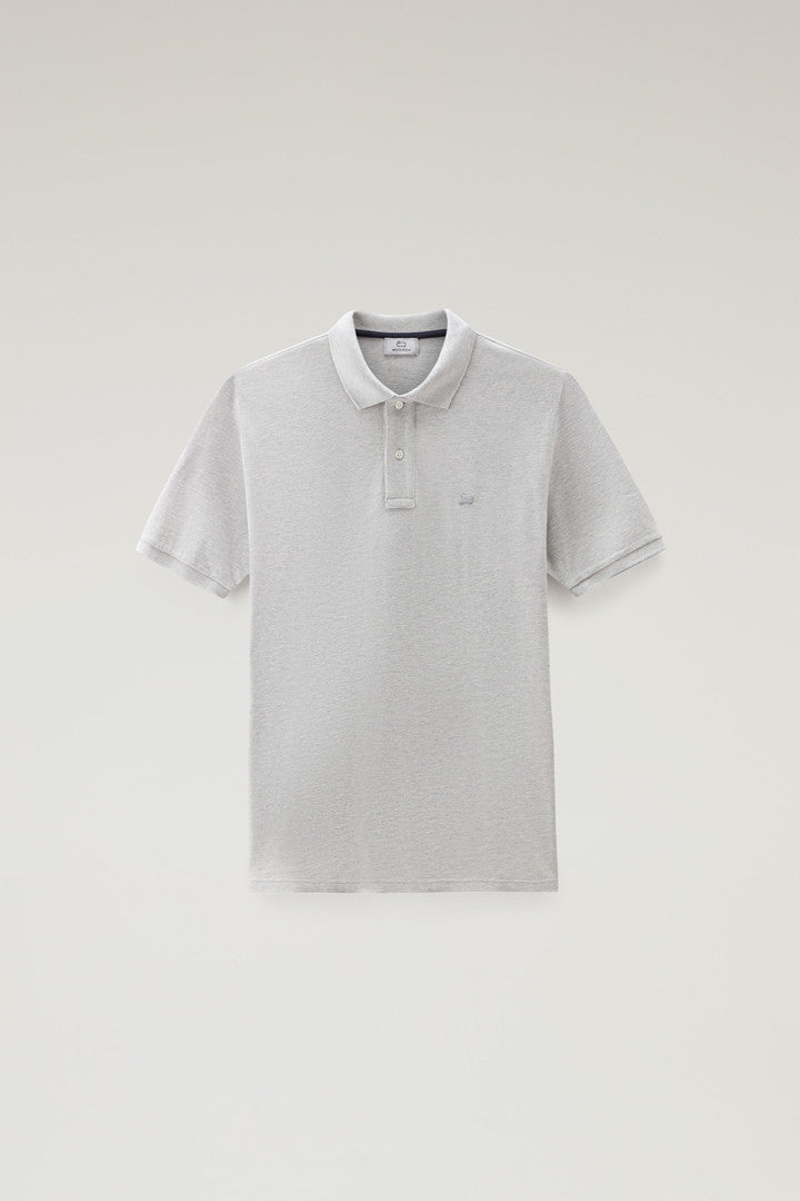 Piquet Polo Shirt in Pure Cotton (Golden Glow) - Detail View 7
