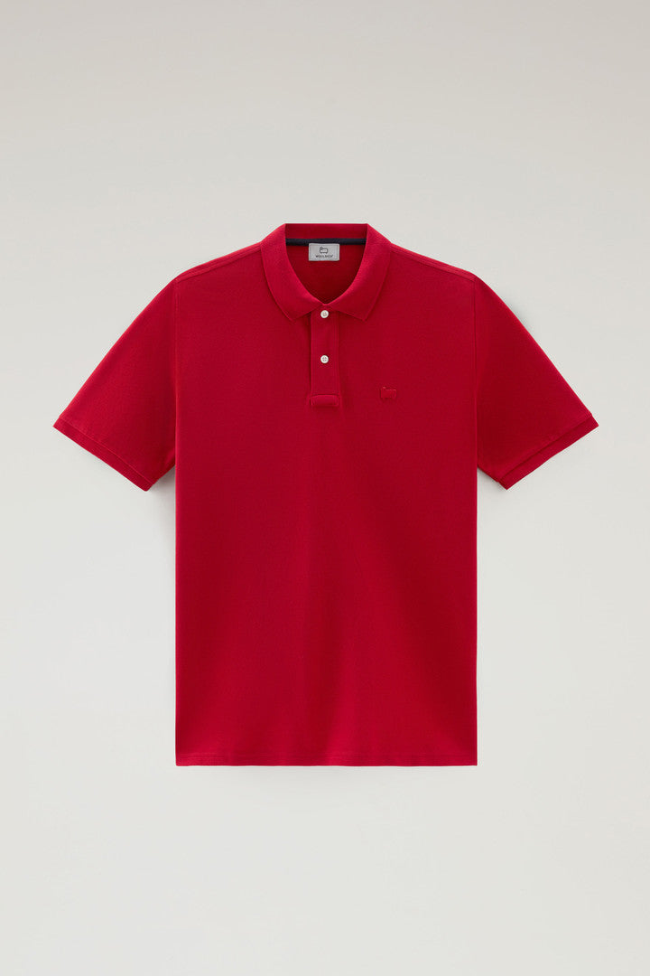 Piquet Polo Shirt in Pure Cotton (Golden Glow) - Detail View 8