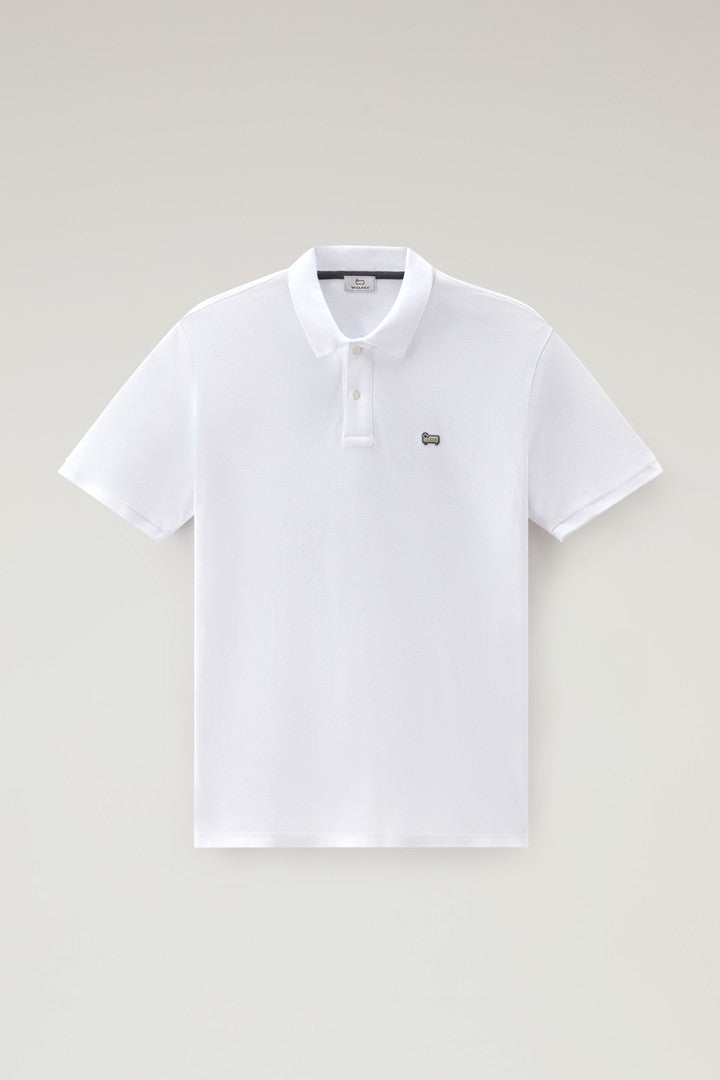 Piquet Polo Shirt in Pure Cotton (Golden Glow) - Detail View 4