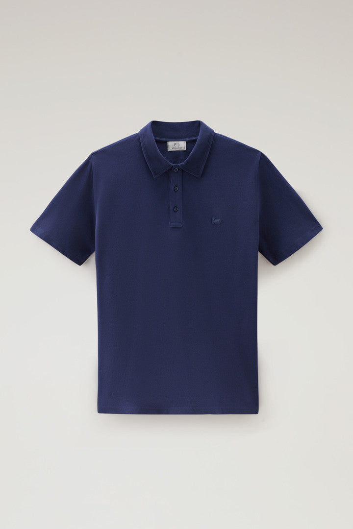 Pure Cotton Piquet Polo Shirt (Sage) - Detail View 1
