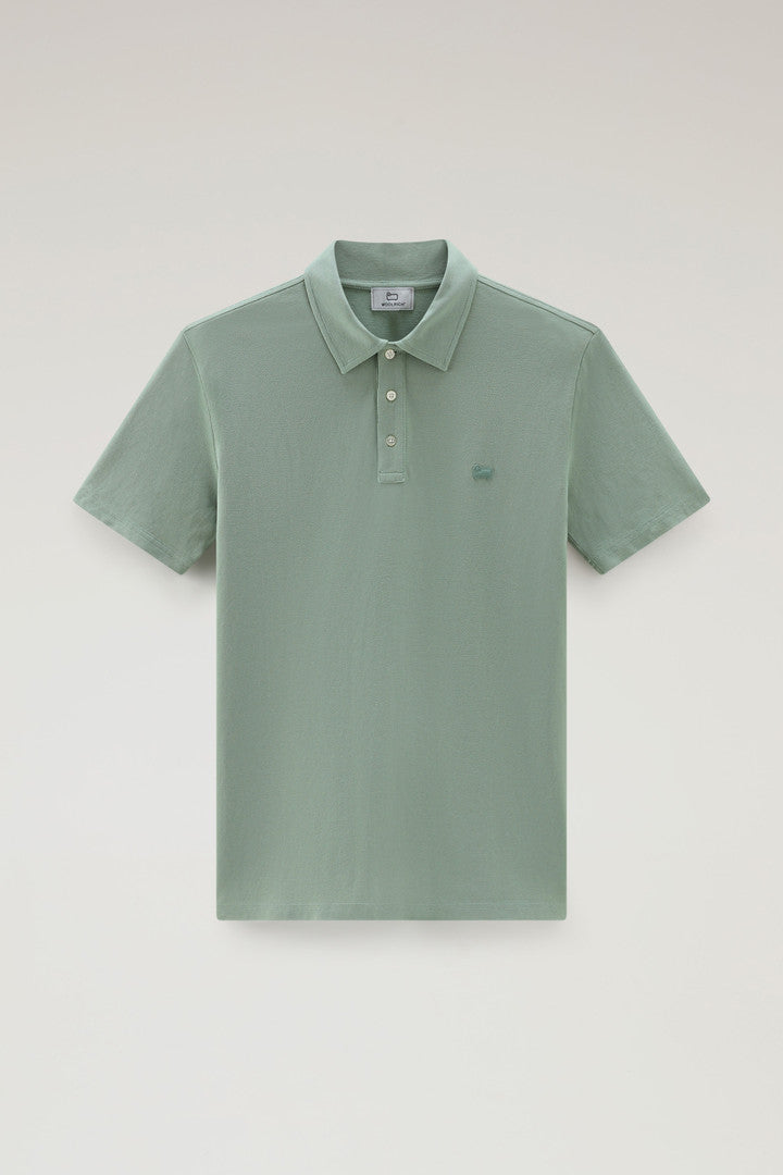 Pure Cotton Piquet Polo Shirt (Maritime Blue) - Detail View 4