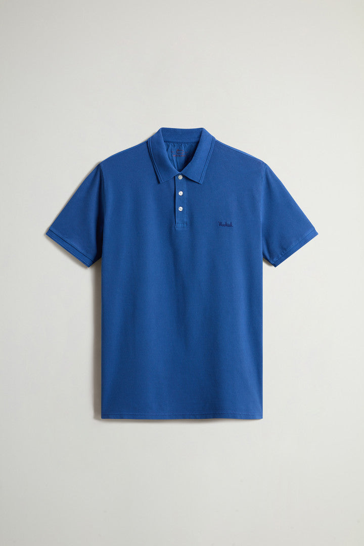 Garment-Dyed Mackinack Polo in Stretch Cotton Piquet (Barbados Cherry) - Detail View 22