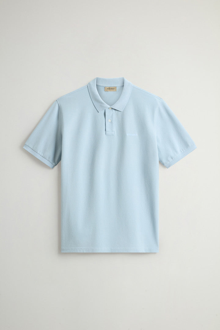Pure Cotton Pique Polo (Twilight Blue) - Detail View 9