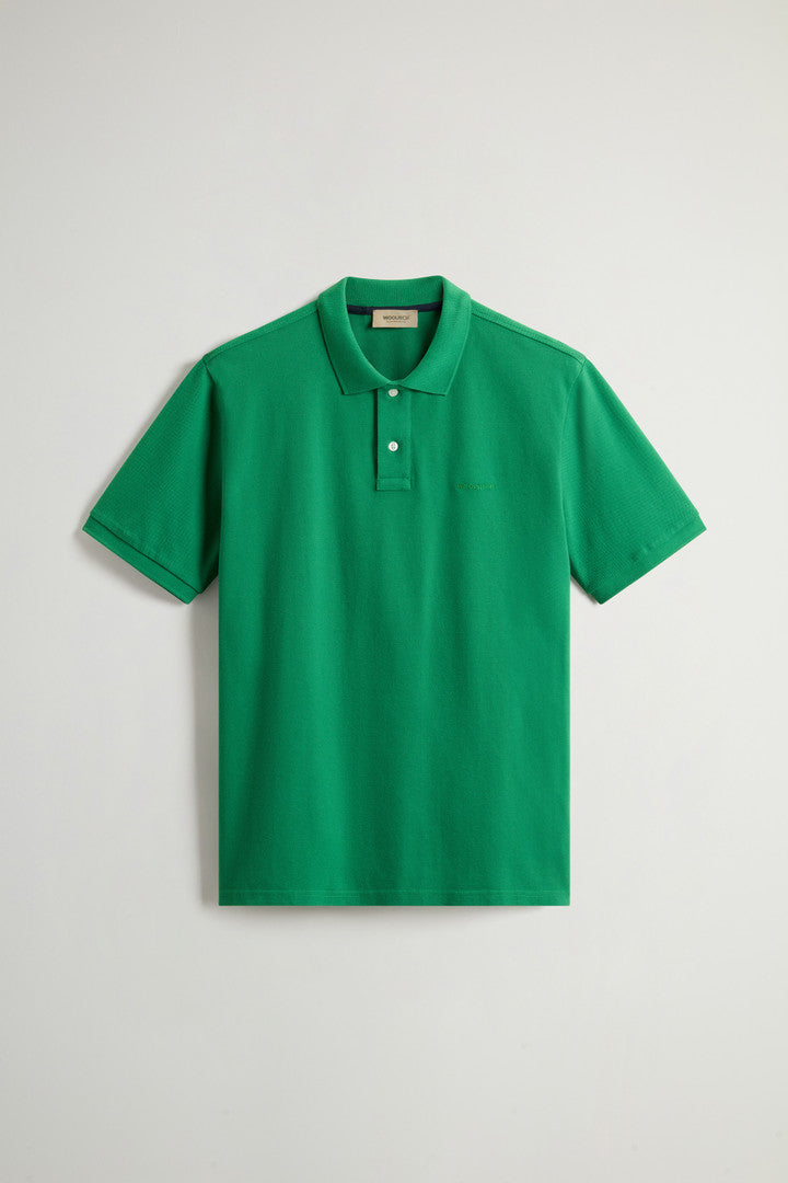Pure Cotton Pique Polo (Light Grey Melange) - Detail View 11