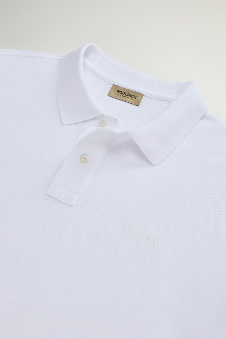 Pure Cotton Pique Polo (Twilight Blue) - Detail View 6