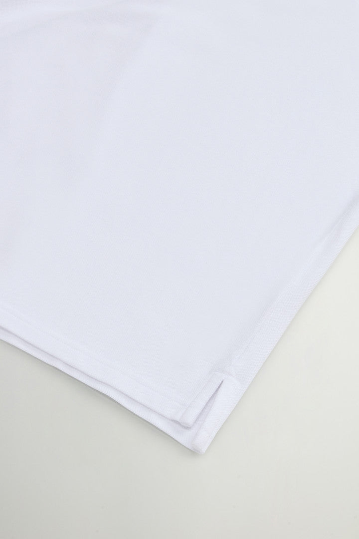 Pure Cotton Pique Polo (Light Grey Melange) - Detail View 7