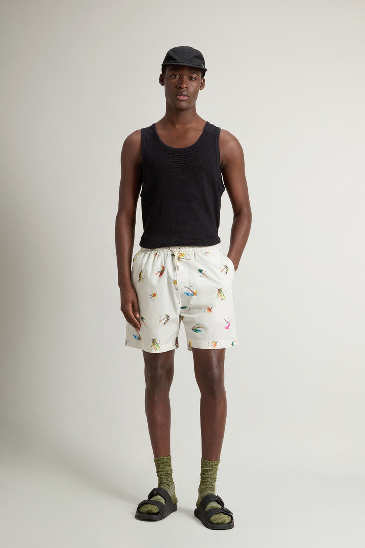 Pure Cotton Poplin Shorts (White Hook) - Detail View 1