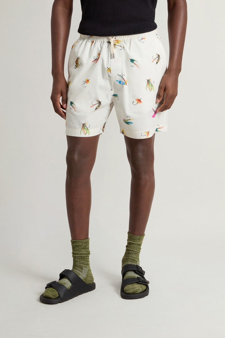 Pure Cotton Poplin Shorts (White Hook) - Detail View 2