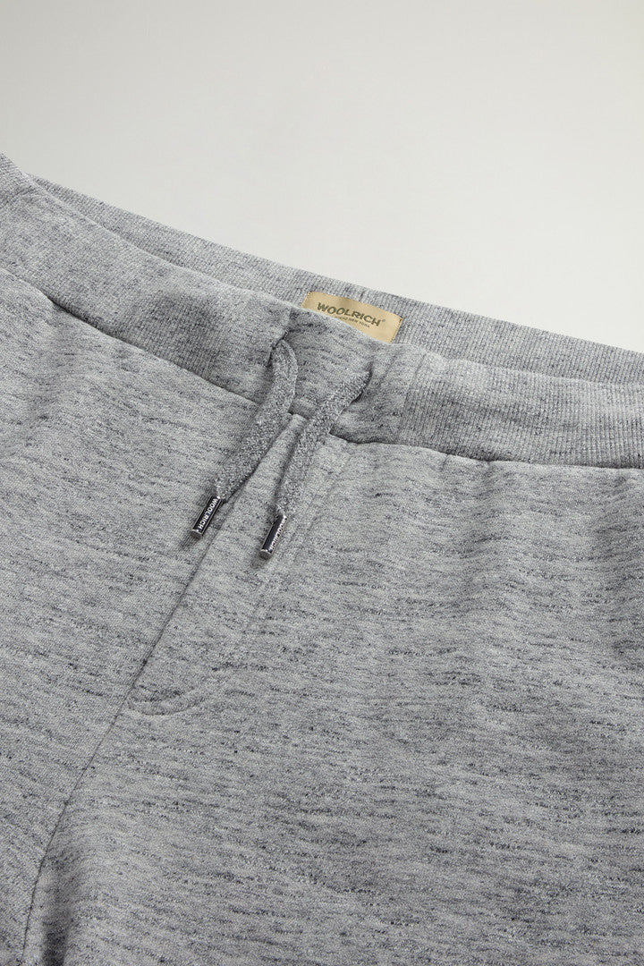 Shorts in Pure Cotton MoulinÃ© Fleece (Melton Blue) - Detail View 9