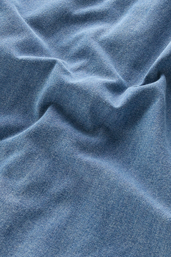 Denim Shirt in Pure Cotton (Bleached Denim) - Detail View 4