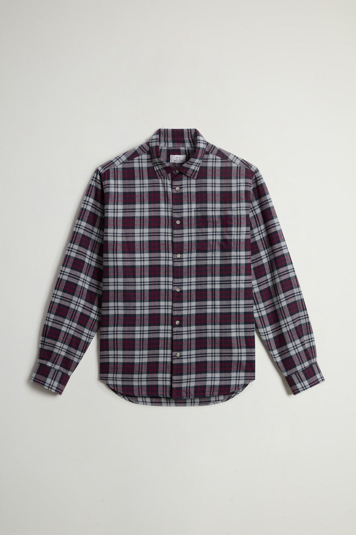 Check Shirt in Lightweight Flannel (Blue Hunting) - Detail View 8