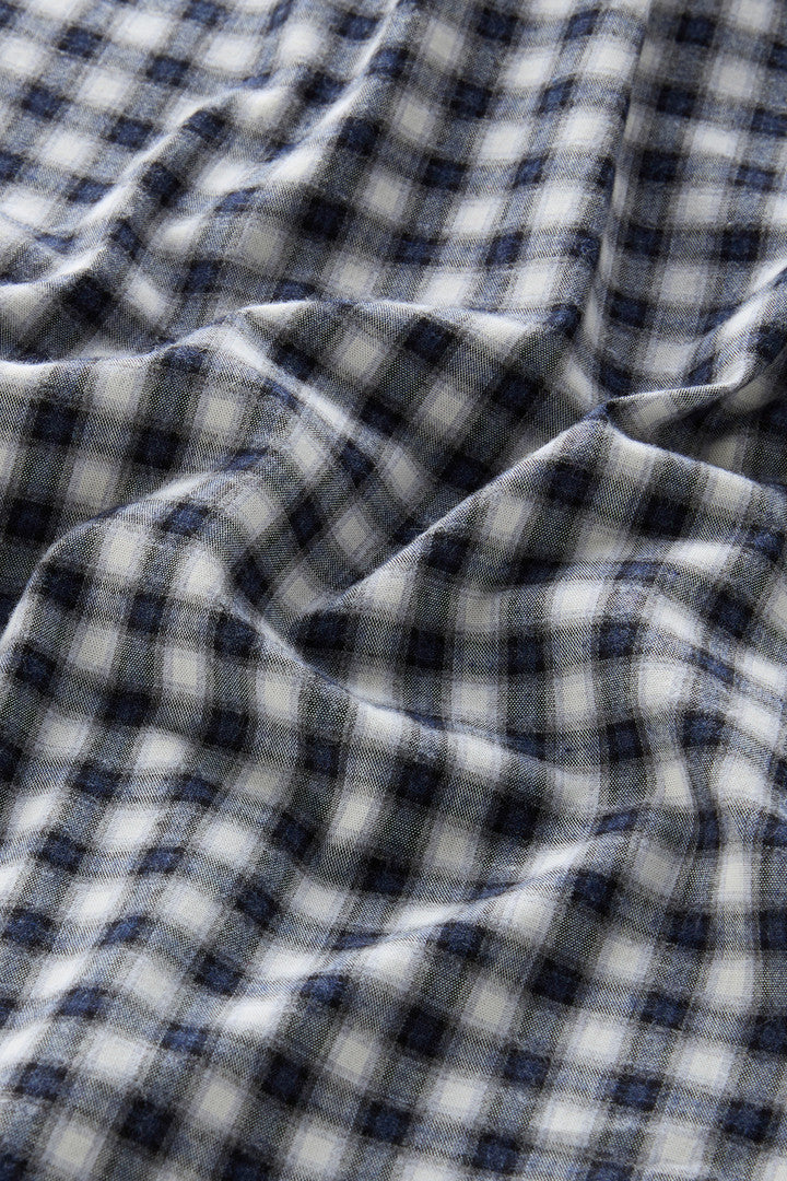 Pure Cotton Checked Shirt (Micro Check Blue) - Detail View 4