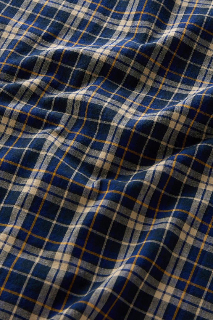 Checked Madras Shirt in Pure Cotton (Melton Blue Check) - Detail View 4