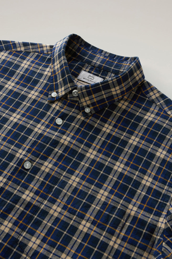 Checked Madras Shirt in Pure Cotton (Sage Check) - Detail View 2