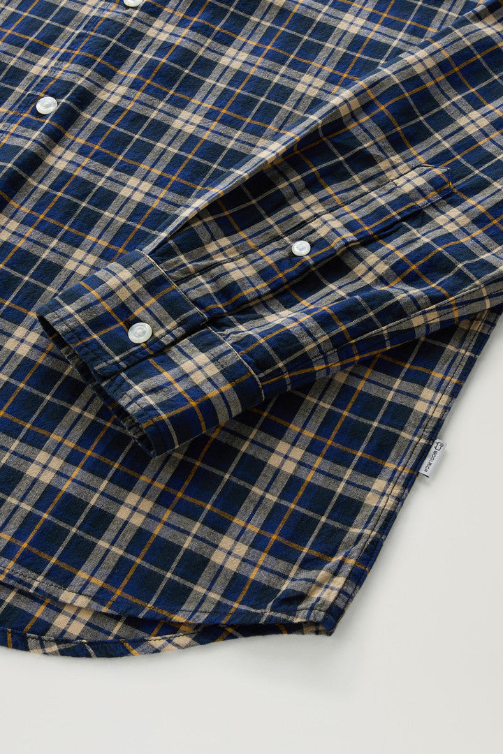 Checked Madras Shirt in Pure Cotton (Sage Check) - Detail View 3
