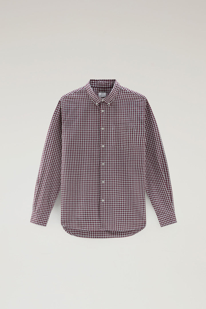 Checked Madras Shirt in Pure Cotton (Melton Blue Check) - Detail View 6