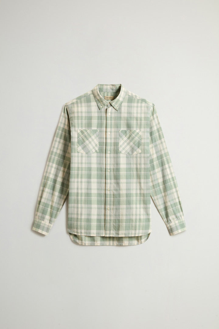Pure Cotton Madras Check Shirt (Blue Check) - Detail View 5