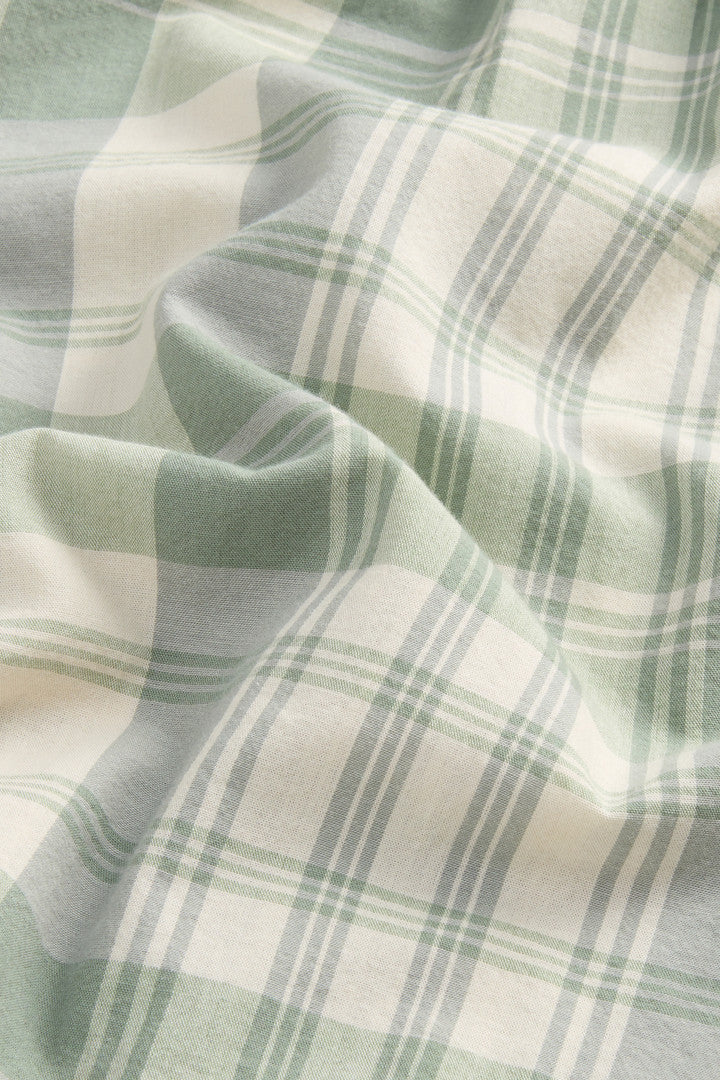 Pure Cotton Madras Check Shirt (Green Check) - Detail View 8