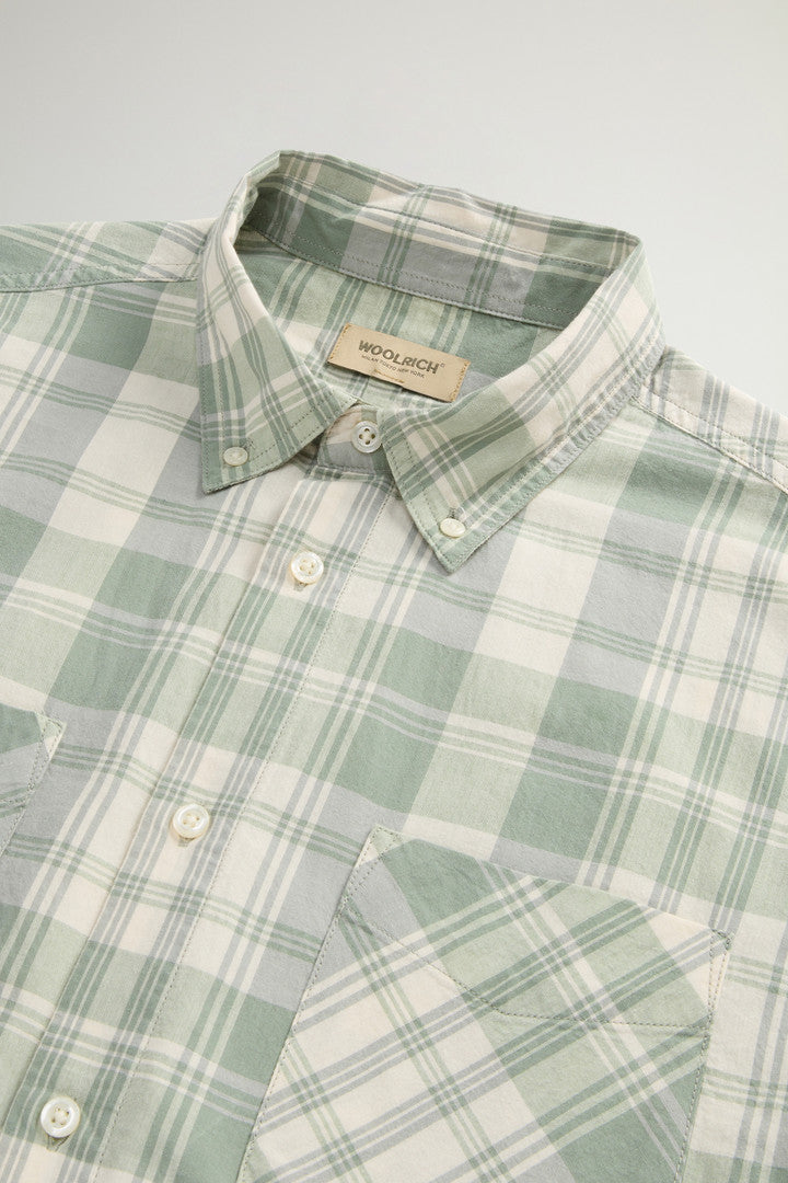 Pure Cotton Madras Check Shirt (Blue Check) - Detail View 6