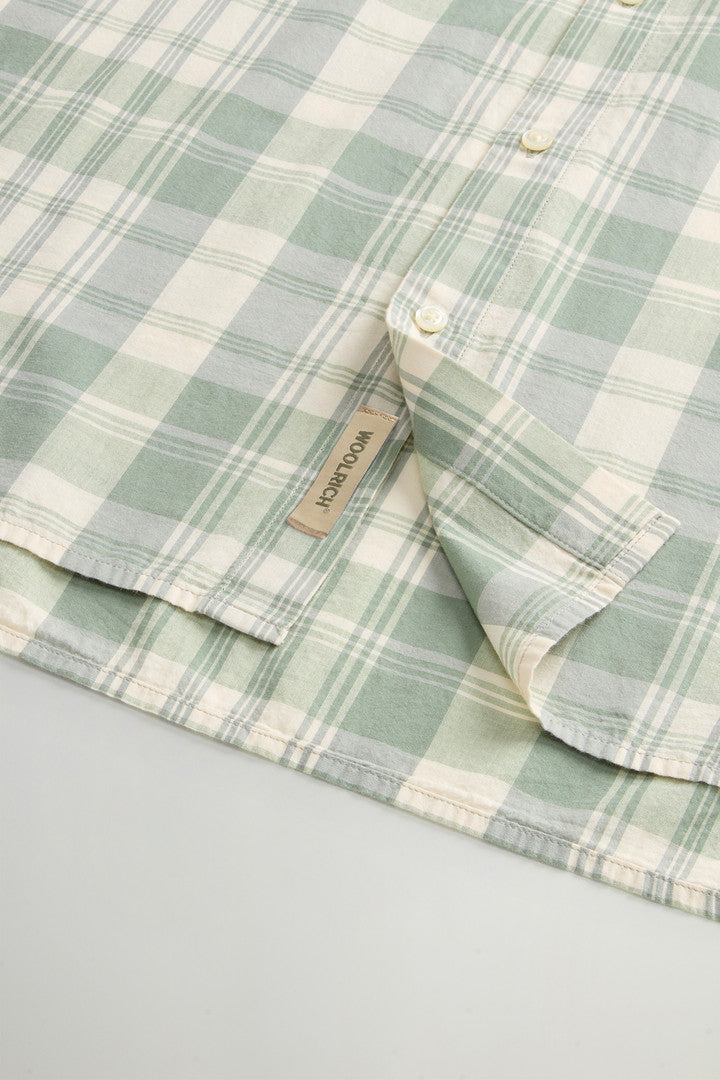 Pure Cotton Madras Check Shirt (Blue Check) - Detail View 8