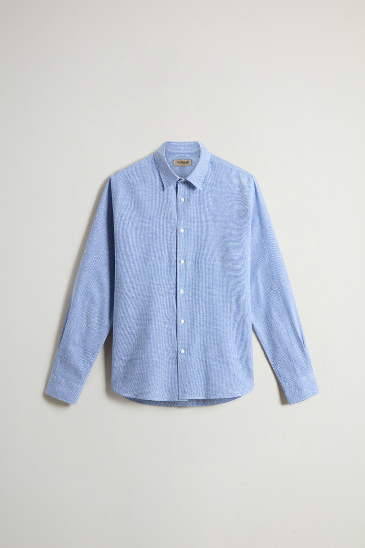 Linen- and Cotton-Blend Shirt (Beige Stripe) - Detail View 9