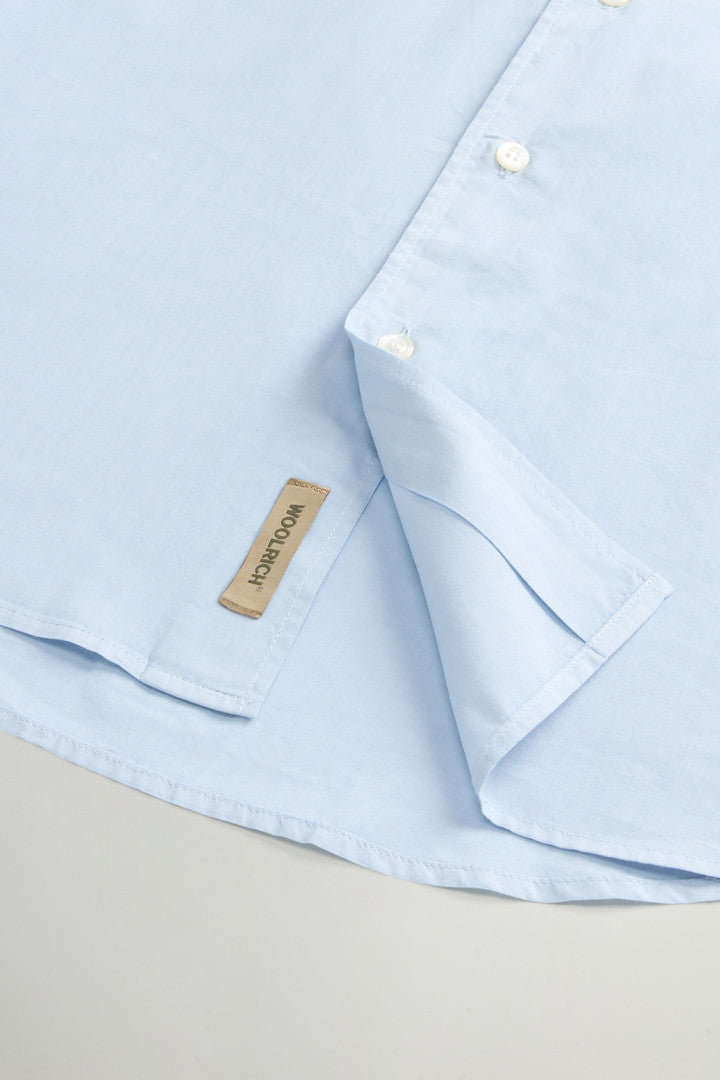 Garment-Dyed Pure Cotton Muslin Shirt (Flask) - Detail View 7