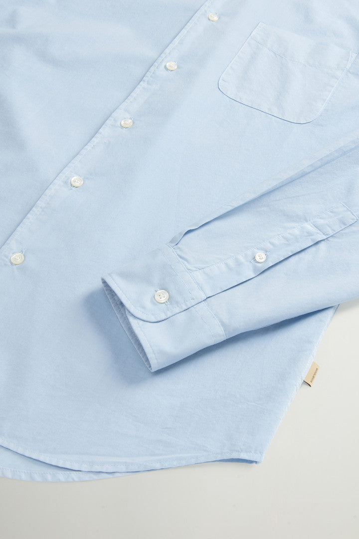 Garment-Dyed Pure Cotton Muslin Shirt (Flask) - Detail View 6