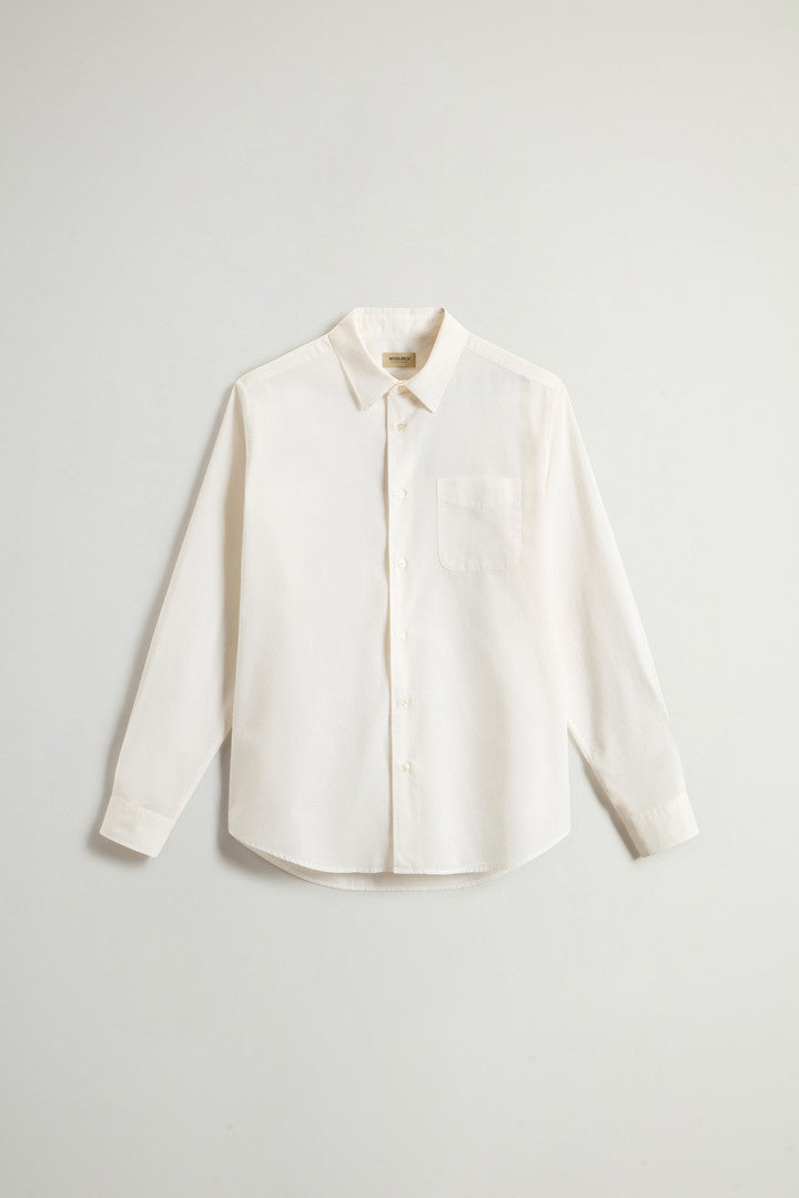 Garment-Dyed Pure Cotton Muslin Shirt (Flask) - Detail View 9