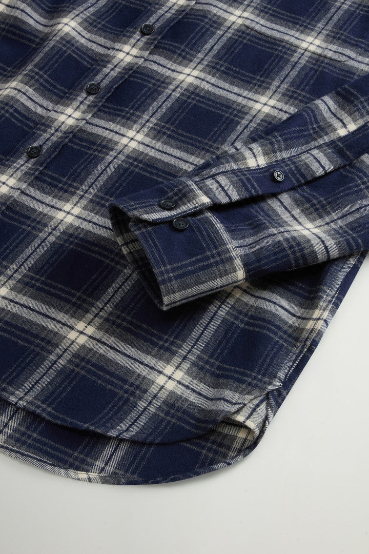 Pure Cotton Flannel Checked Shirt (Cream Check) - Detail View 7