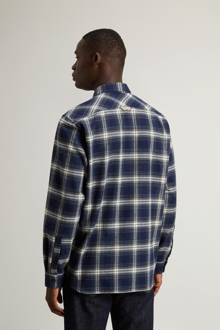 Pure Cotton Flannel Checked Shirt (Cream Check) - Detail View 3