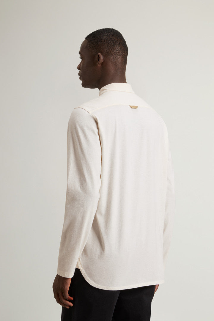 Shirt in Pure Cotton Jersey (Jet Stream) - Detail View 3