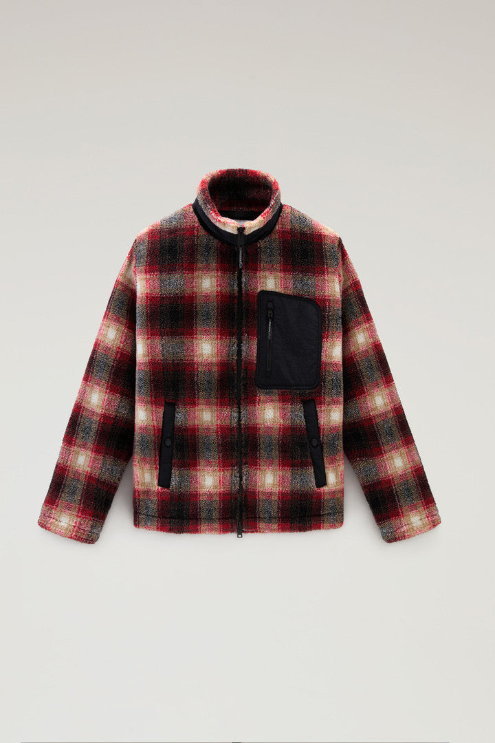 Sweatshirt in Sherpa Wool Blend (Hombre Red) - Main View