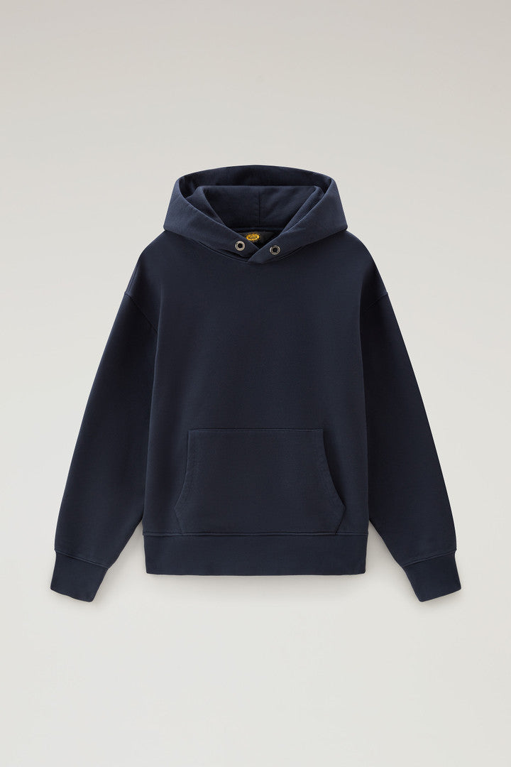 Hoodie in Pure Cotton (Melton Blue) - Main View