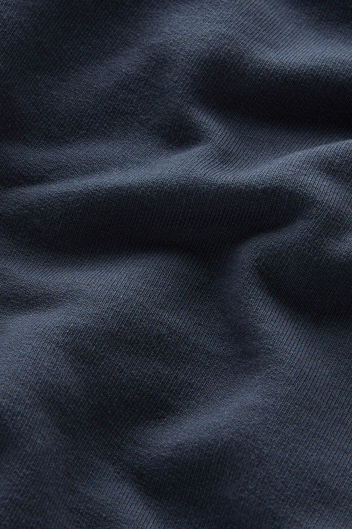 Hoodie in Pure Cotton (Melton Blue) - Detail View 4