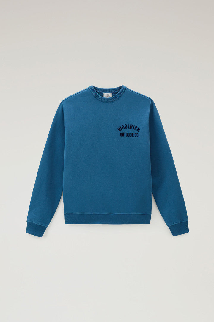 Crewneck Sweatshirt in Pure Cotton (Black) - Detail View 1