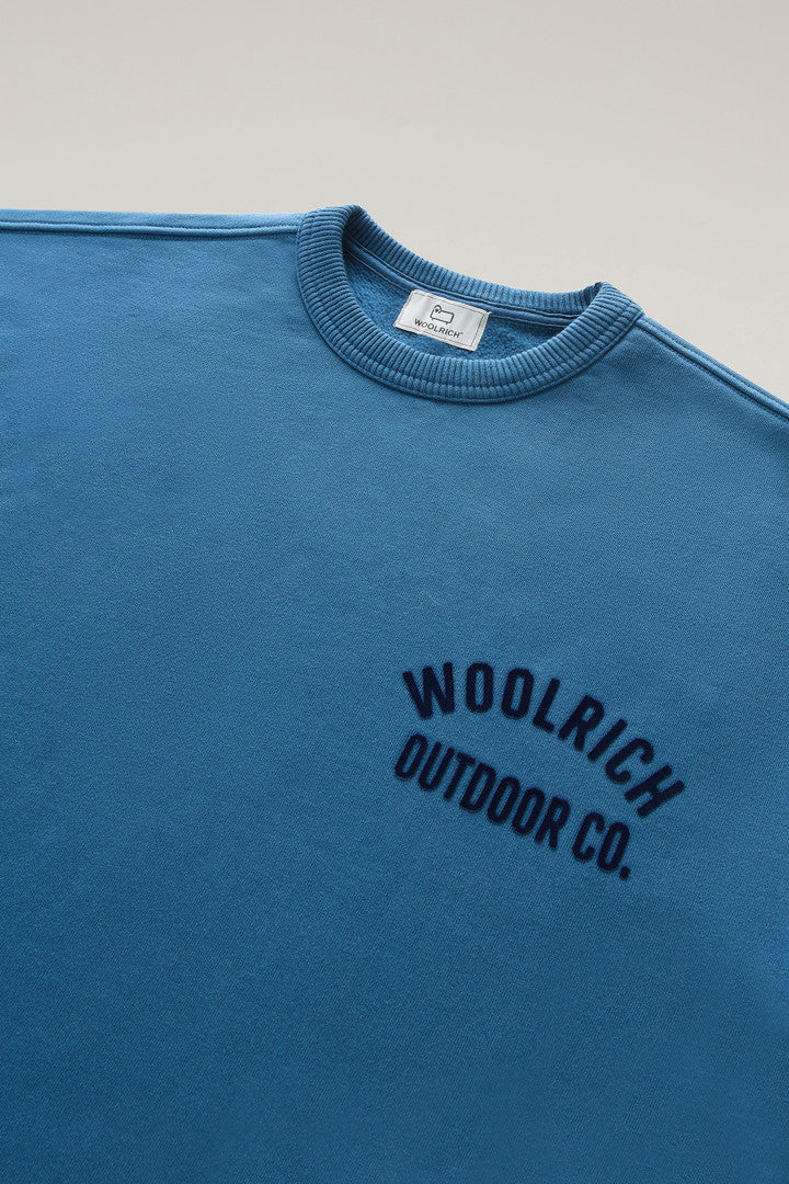 Crewneck Sweatshirt in Pure Cotton (Black) - Detail View 2