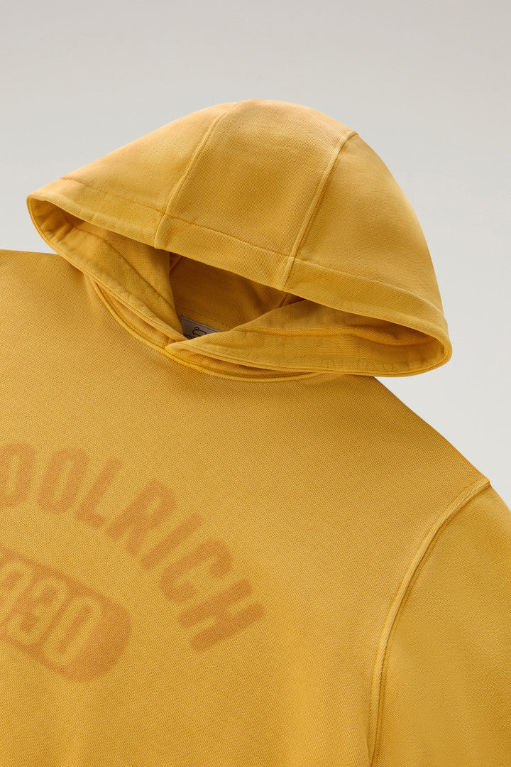 Garment-Dyed 1830 Hoodie in Pure Cotton (Golden Glow) - Detail View 1