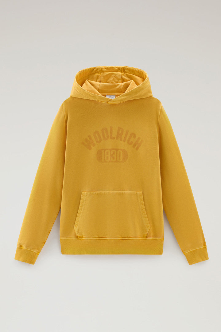 Garment-Dyed 1830 Hoodie in Pure Cotton (Golden Glow) - Main View