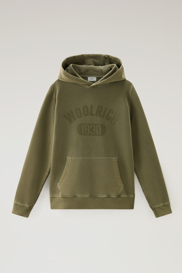 Garment-Dyed 1830 Hoodie in Pure Cotton (Golden Glow) - Detail View 4