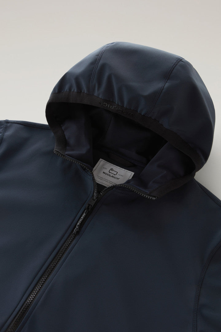 Softshell Hooded Jacket (Melton Blue) - Detail View 1