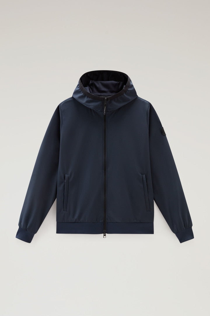 Softshell Hooded Jacket (Melton Blue) - Main View