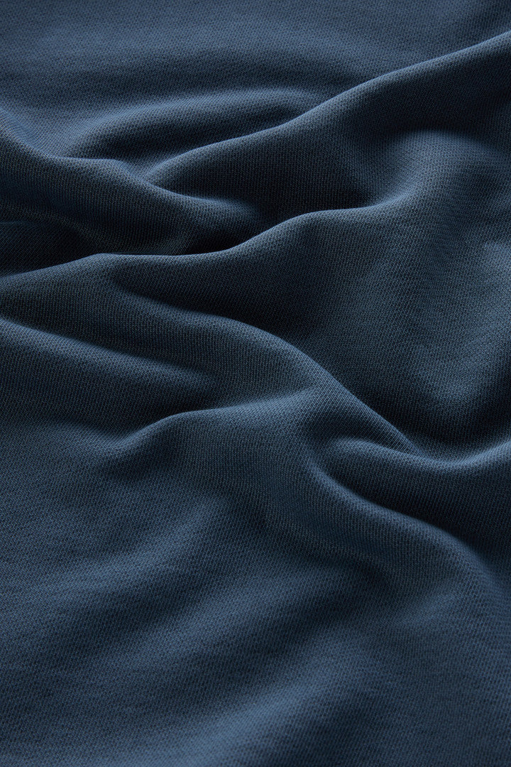 Garment-Dyed Crewneck Sweatshirt with Graphic Print (Melton Blue) - Detail View 4