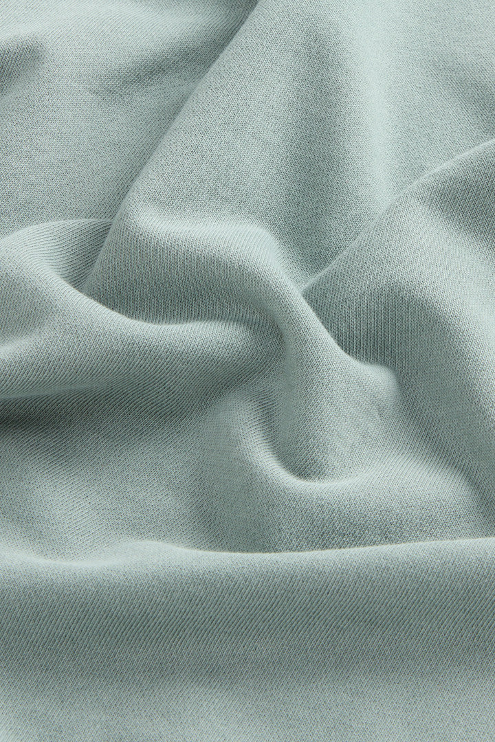 Garment-Dyed Crewneck Sweatshirt in Light Pure Cotton (Chinois Green) - Detail View 7