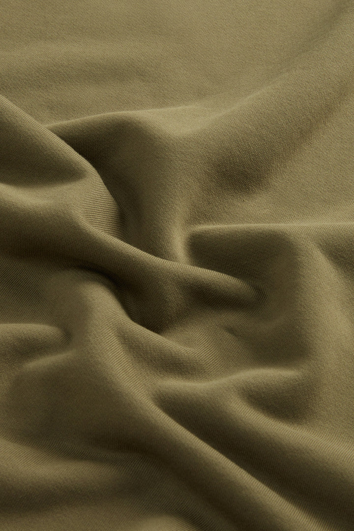 Crewneck Sweatshirt in Pure Cotton with Print (Greenstone) - Detail View 7