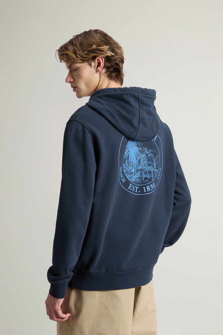 Pure Cotton Hoodie with Back Print (Greenstone) - Detail View 3