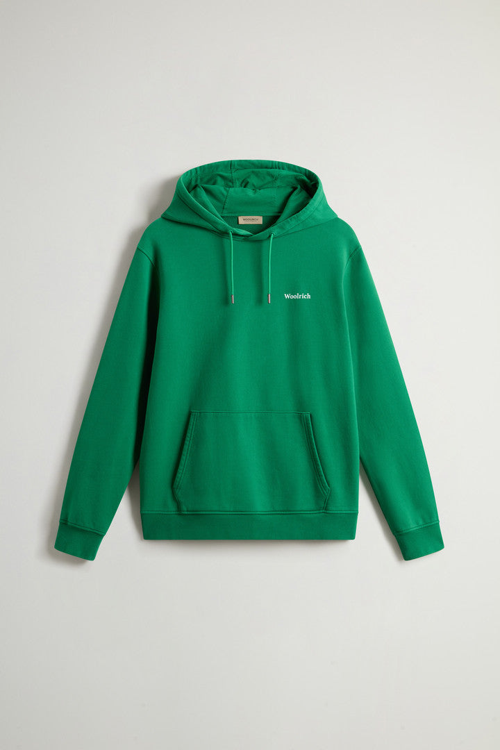 Pure Cotton Hoodie with Back Print (Melton Blue) - Detail View 9