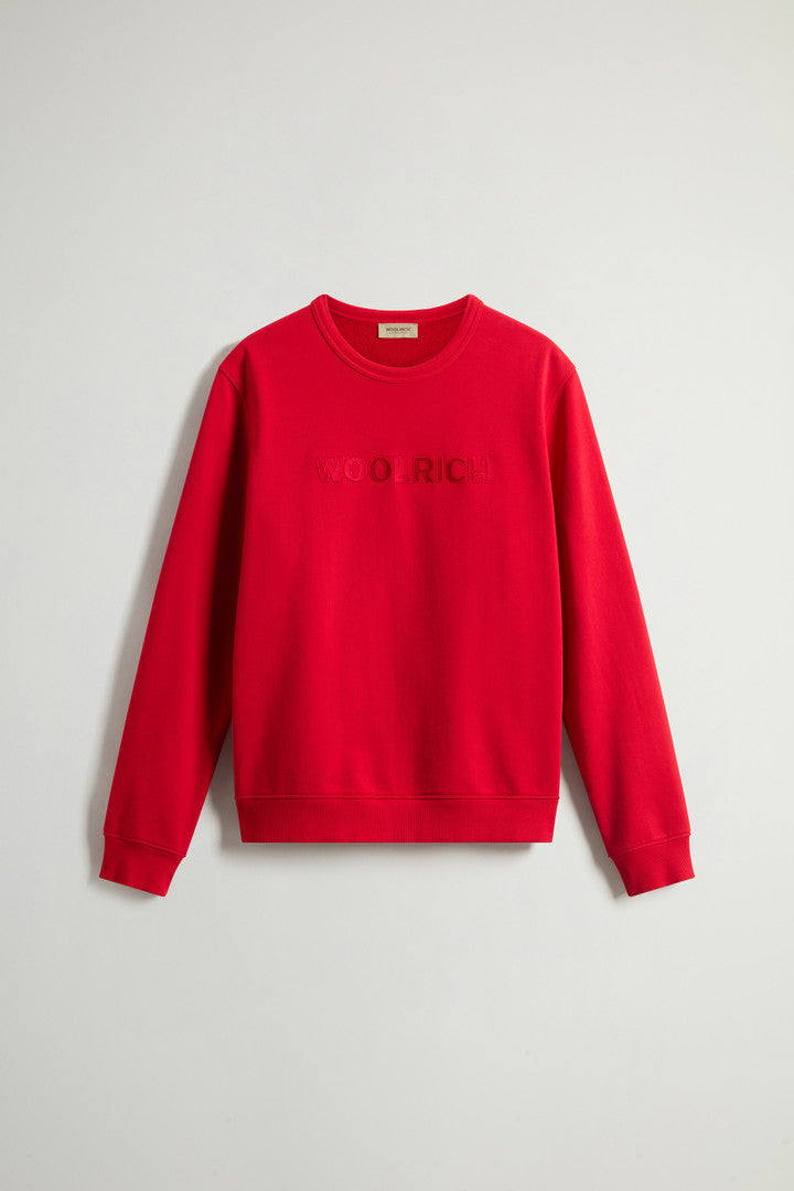 Crewneck Sweatshirt in Light Cotton-Blend Fabric (Barbados Cherry) - Main View